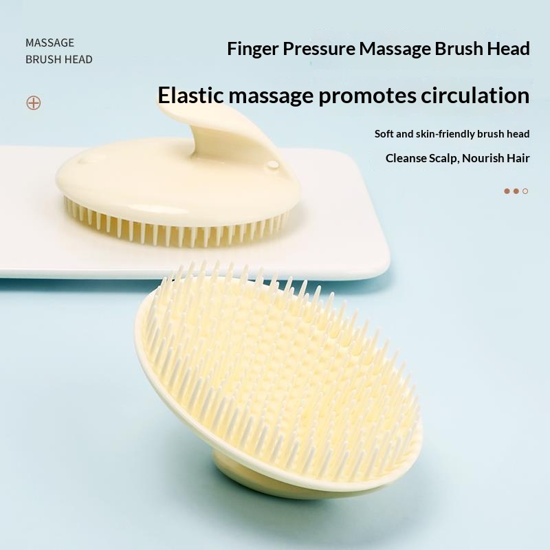 Dry Brush Body - แปรงนวดหนังศีรษะซิลิโคนนุ่ม ใช้ได้ทั้งแบบเปียกและแห้ง สำหรับสระผม ขัดผิว นวดศีรษะ ขจัดเซลล์ผิวที่ตายแล้ว