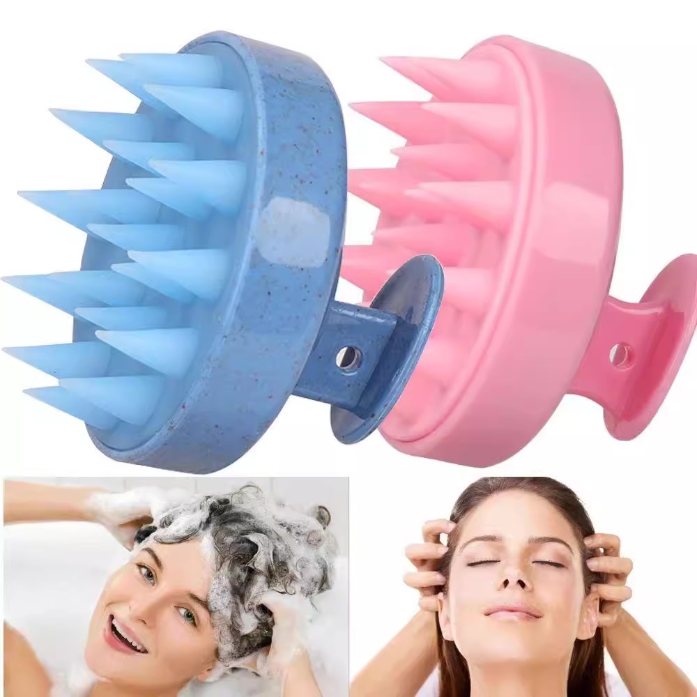 Dry Brush Body - ซิลิโคนแปรงแชมพูหัวนวดหนังศีรษะหวีผมรากอาการคันทําความสะอาดหนังศีรษะอย่างละเอียดแปรงนวดตัวแปรงอาบน้ํา