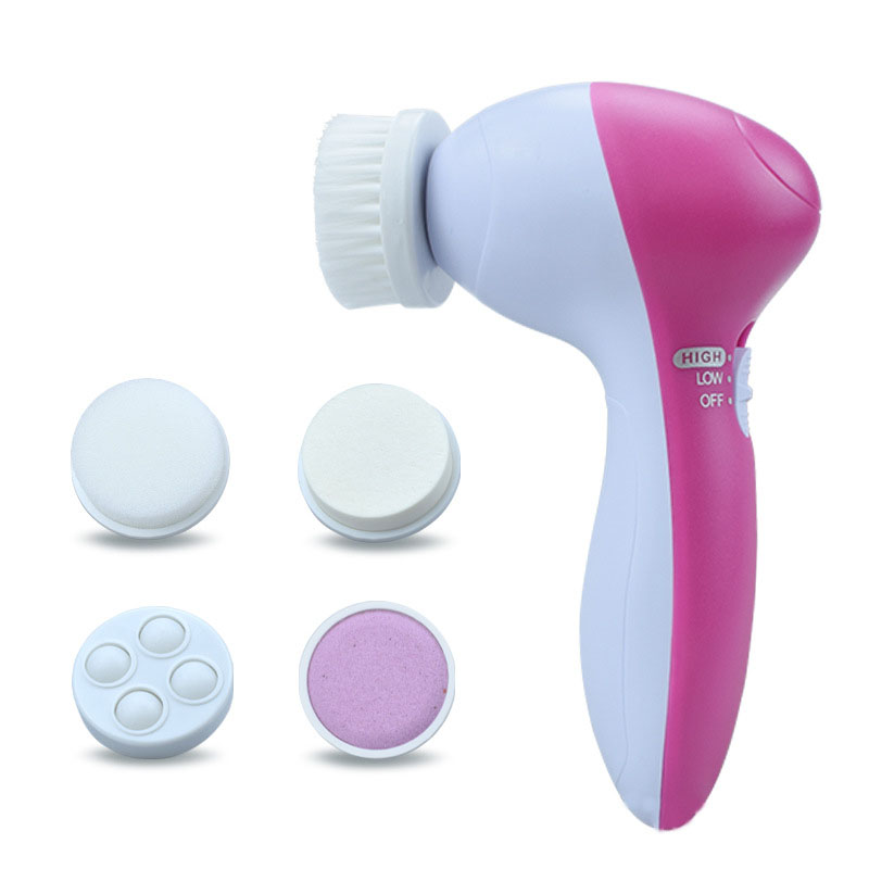 Dry Brush Body - เครื่องทำความสะอาดผิวหน้า 5 in 1 พร้อมแปรงล้างหน้า เครื่องนวดหน้า