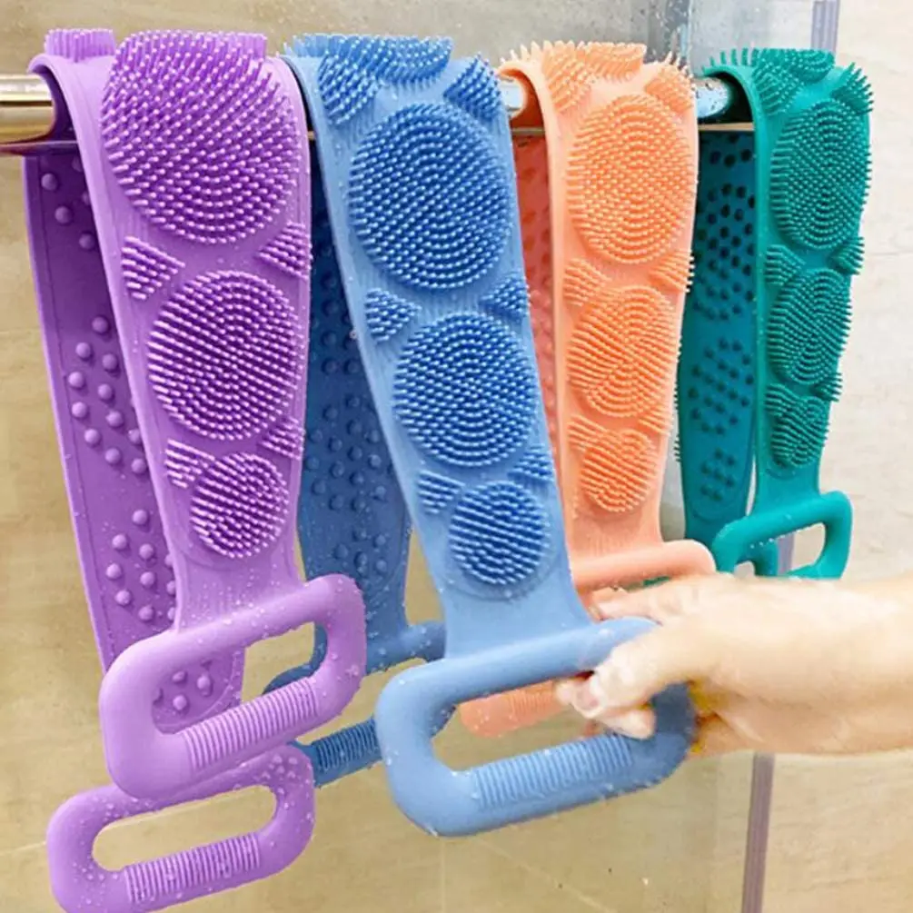 Dry Brush Body - แปรงผ้าขนหนูอาบน้ำ spon Badan ถูถูเข็มขัดนวดอาบน้ำขยายผิวแปรงทำความสะอาด