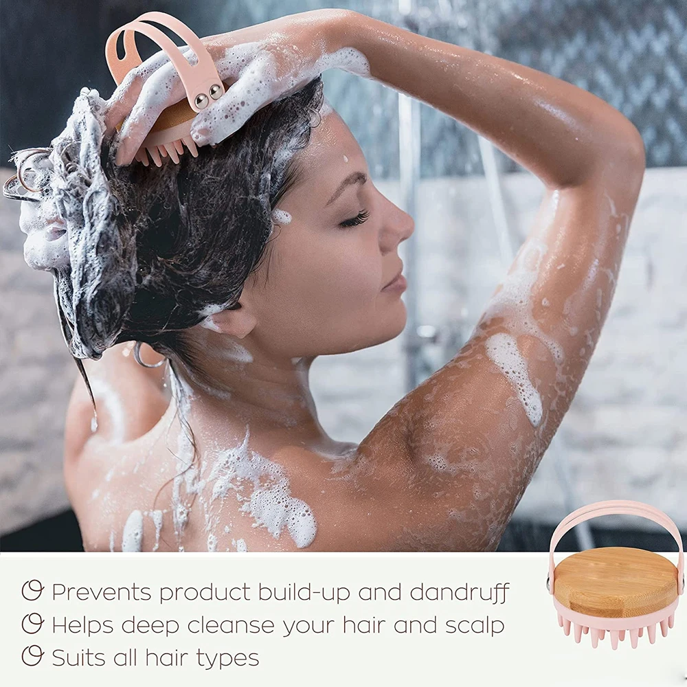 ใหม่นวดหนังศีรษะแชมพูแปรงไม้เป - Dry Brush Body บทวิจารณ์และราคา