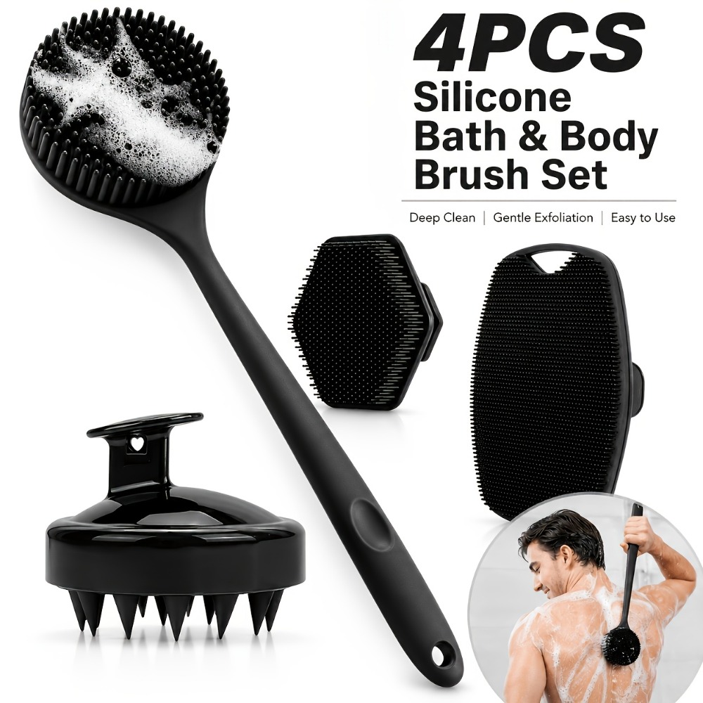 ชุดแปรงขัดผิวซิลิโคน 4 ชิ้น แป - Dry Brush Body บทวิจารณ์และราคา
