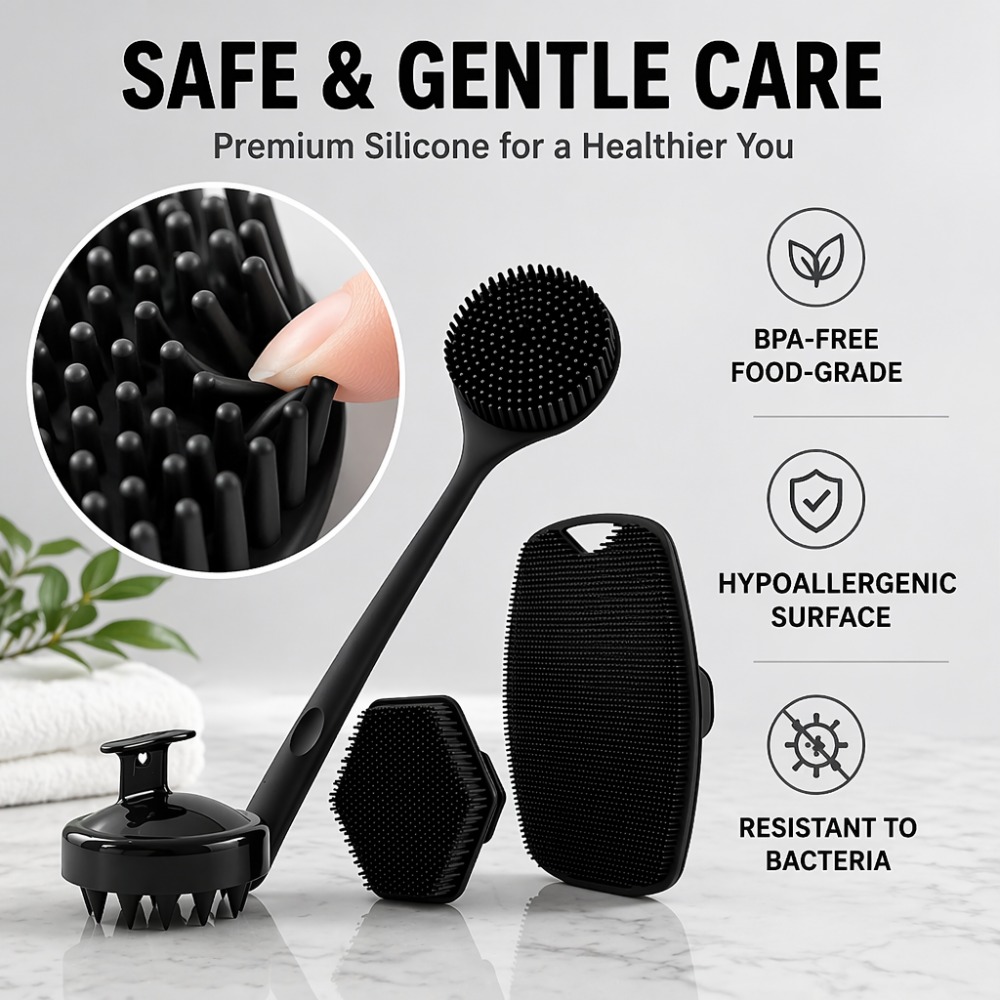 ชุดแปรงขัดผิวซิลิโคน 4 ชิ้น แป - Dry Brush Body บทวิจารณ์และราคา