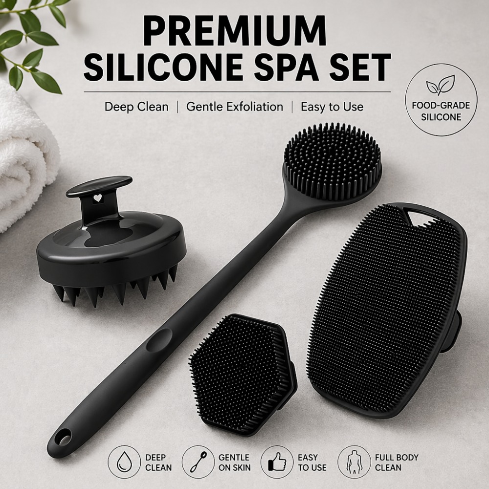 ชุดแปรงขัดผิวซิลิโคน 4 ชิ้น แป - Dry Brush Body บทวิจารณ์และราคา