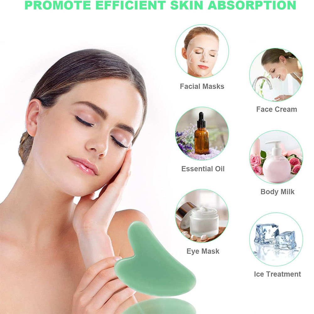 1PCS แก้วธรรมชาติหยกขูด Guasha - Spa And Wellness บทวิจารณ์และราคา