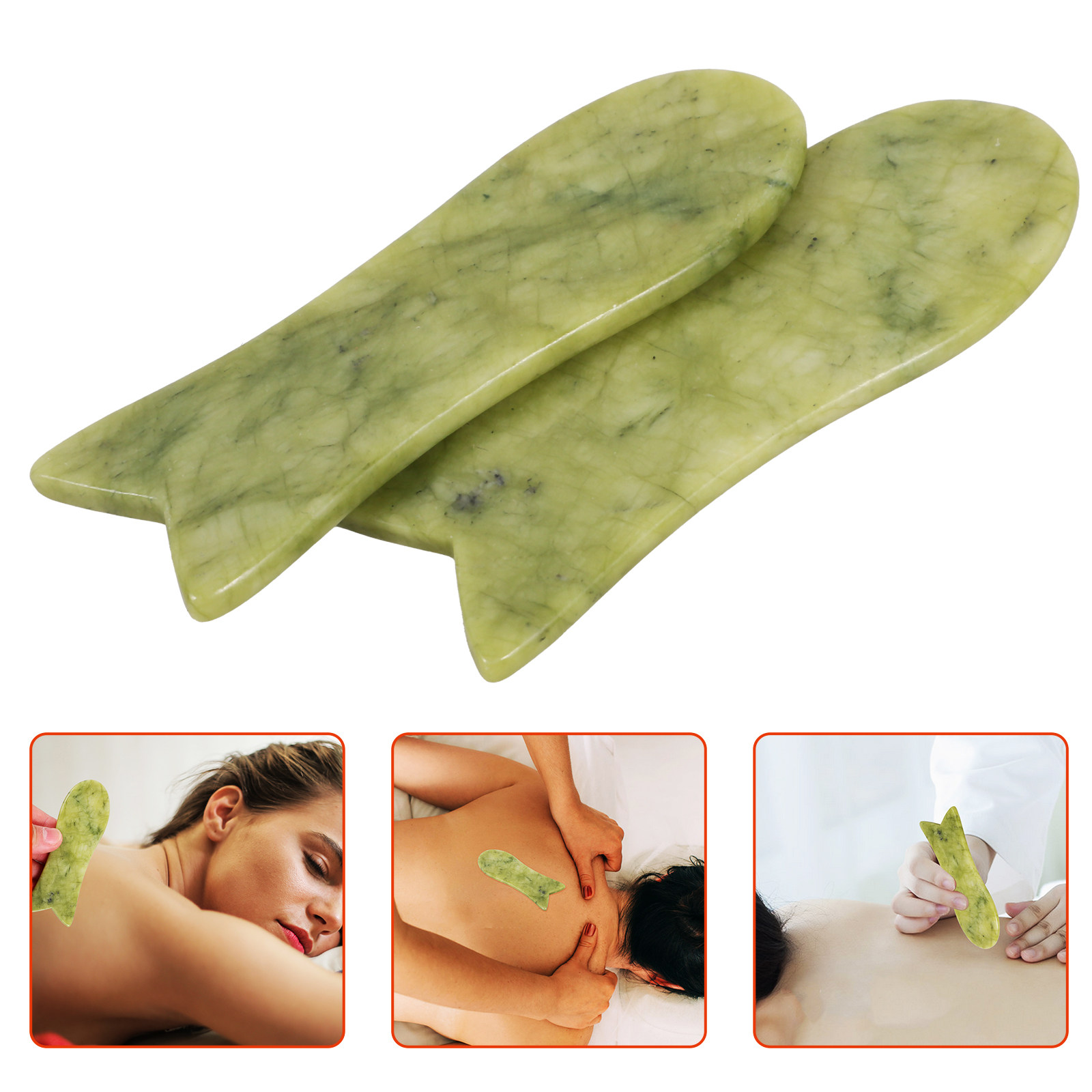 แผ่นขูดหน้ากัวซาหยกธรรมชาติ 2  - Spa And Wellness บทวิจารณ์และราคา